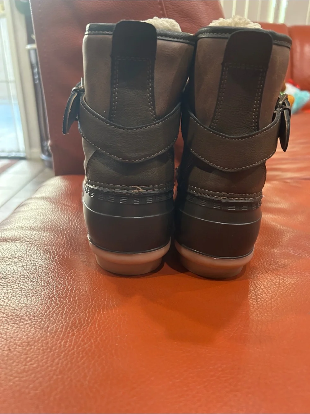 Madden Girl Brown and Black Waterproof Lace-Up Snow Boots